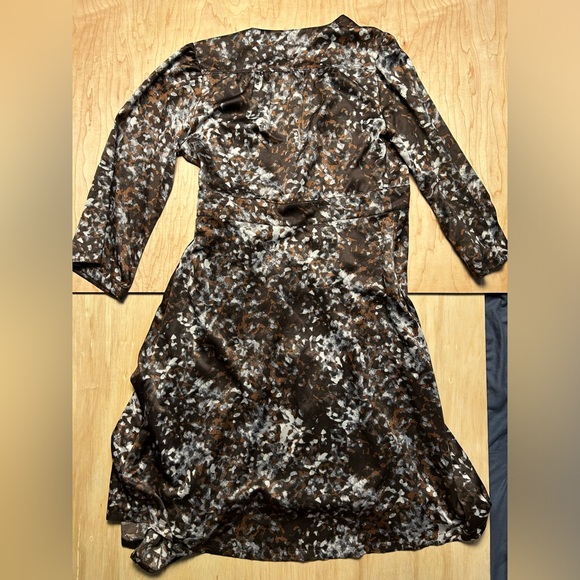 Prologue Brown Print Wrap Midi Dress - Picture 8 of 10